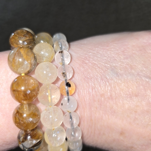 8mm Herkimer Diamond Bracelet - Picture 3 of 15